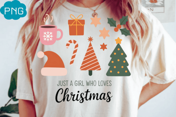 Boho Christmas Love PNG: Editorial Illustrations