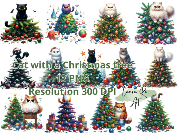 Cat with a Christmas Tree: Illustrations Review