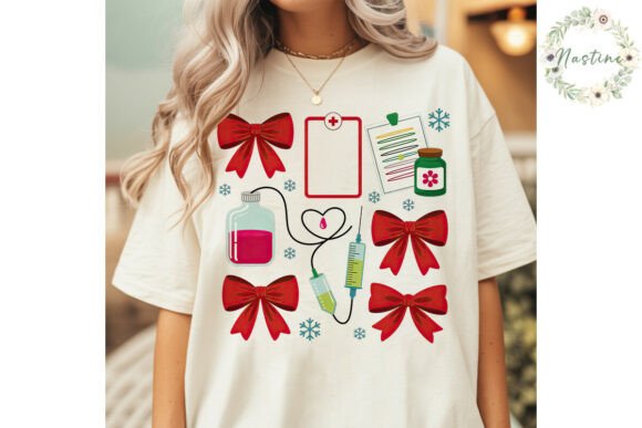 Christmas Nurse Clipart PNG: Illustrations for Branding
