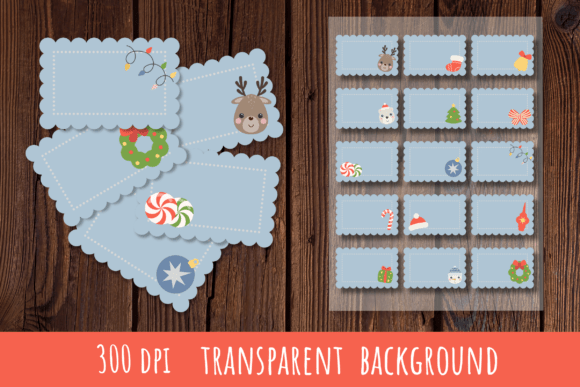 Christmas Stickers, Labels, Tags: Festive Illustrations