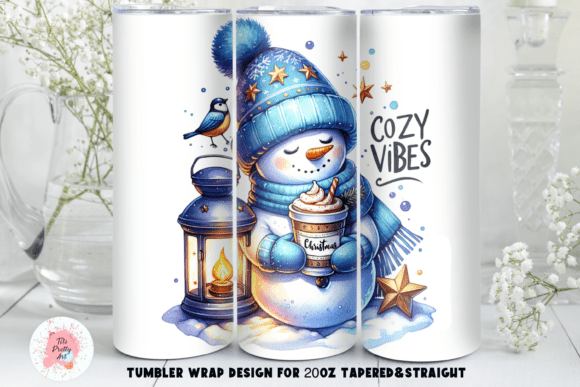Christmas Tumbler Wrap Design PNG: Illustrations