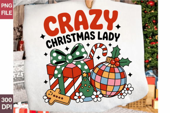 Crazy Christmas Lady PNG: Bold Illustrations
