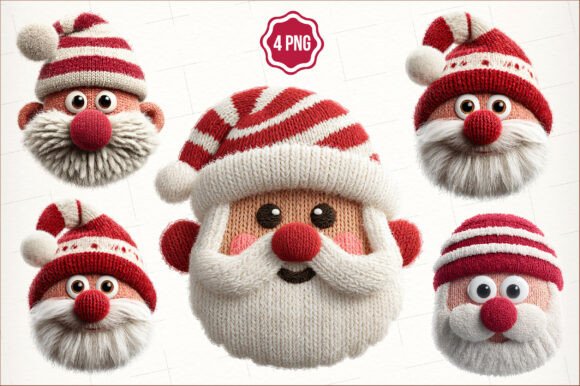 Crochet Yarn Santa: Festive Illustrations for Blogs