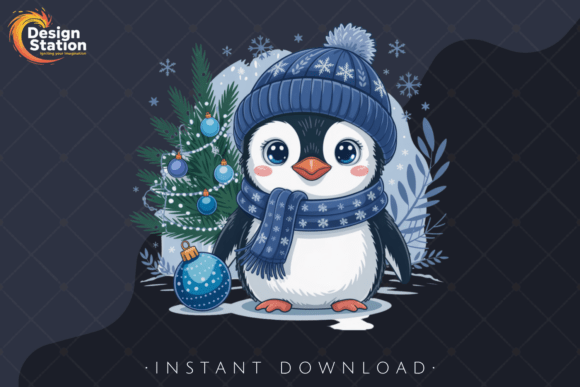 Cute Christmas Penguin Winter PNG: Illustrations Review
