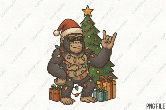 Funny Santa Bigfoot Christmas PNG: Illustrations Review