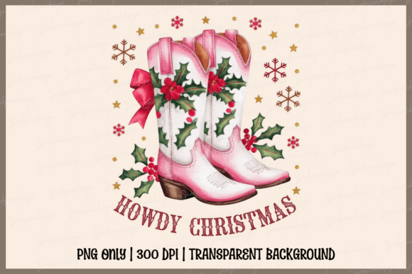 Howdy Christmas Western Cowgirl Illustrations Review