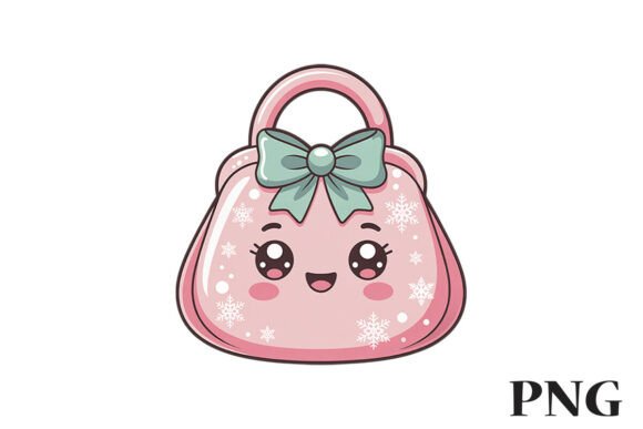 Kawaii Christmas Gift Bag Clipart PNG Review