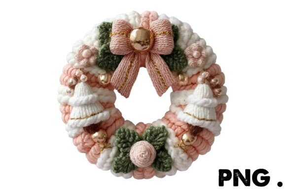Latch Hook Faux Yarn Christmas PNG: Cozy Illustrations