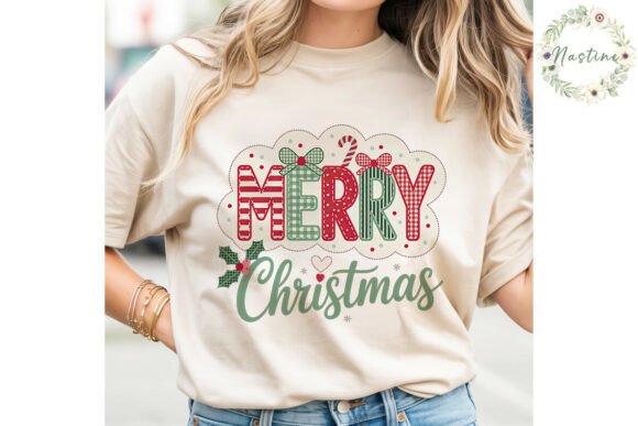 Merry Christmas Text Sublimation Design & Illustrations