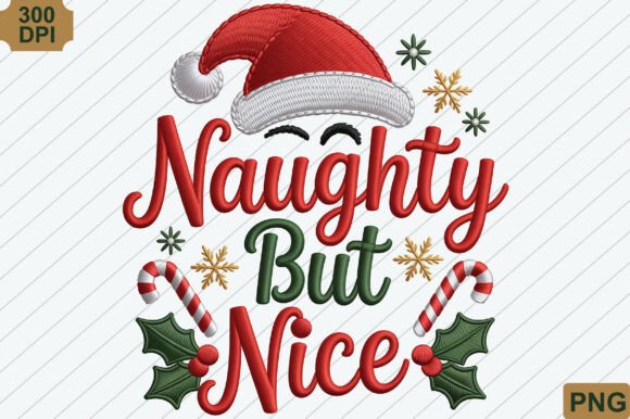 Naughty but Nice, Christmas PNG: Bold Illustrations