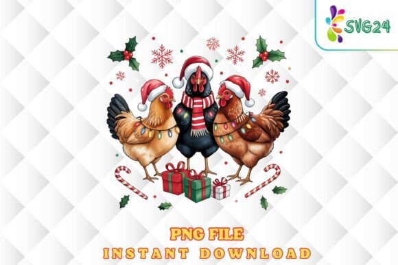 Review: Christmas Chickens Farm PNG Illustrations