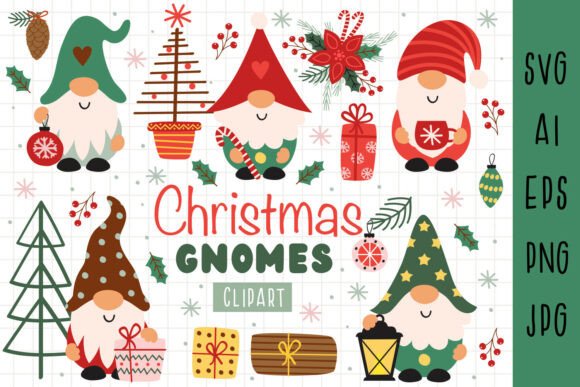 Review: Christmas Gnome Clipart, Gnomes Svg Illustrations