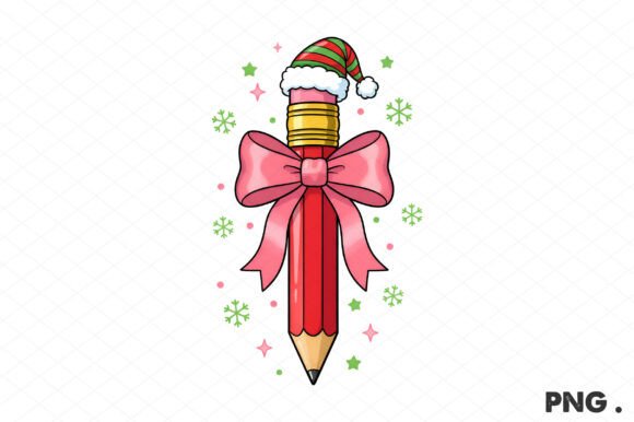 Review: Christmas Pencil Bow PNG Sublimation Illustrations