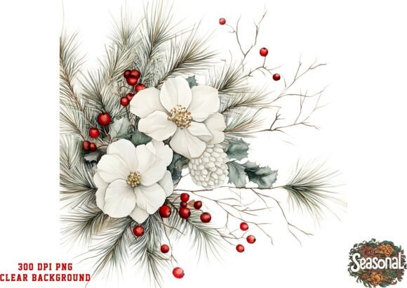 Reviewing Winter Floral Christmas Bouquet PNG for Embroidery