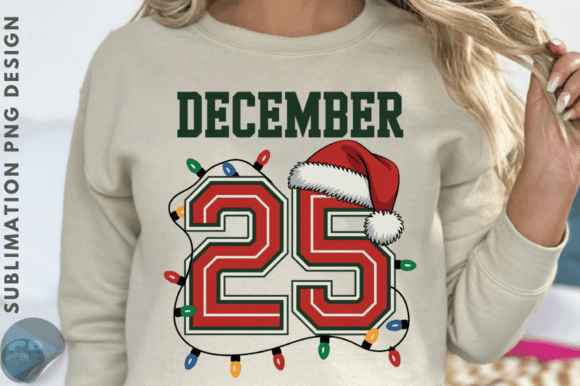 Vintage Merry Christmas Varsity PNG Desi Illustrations